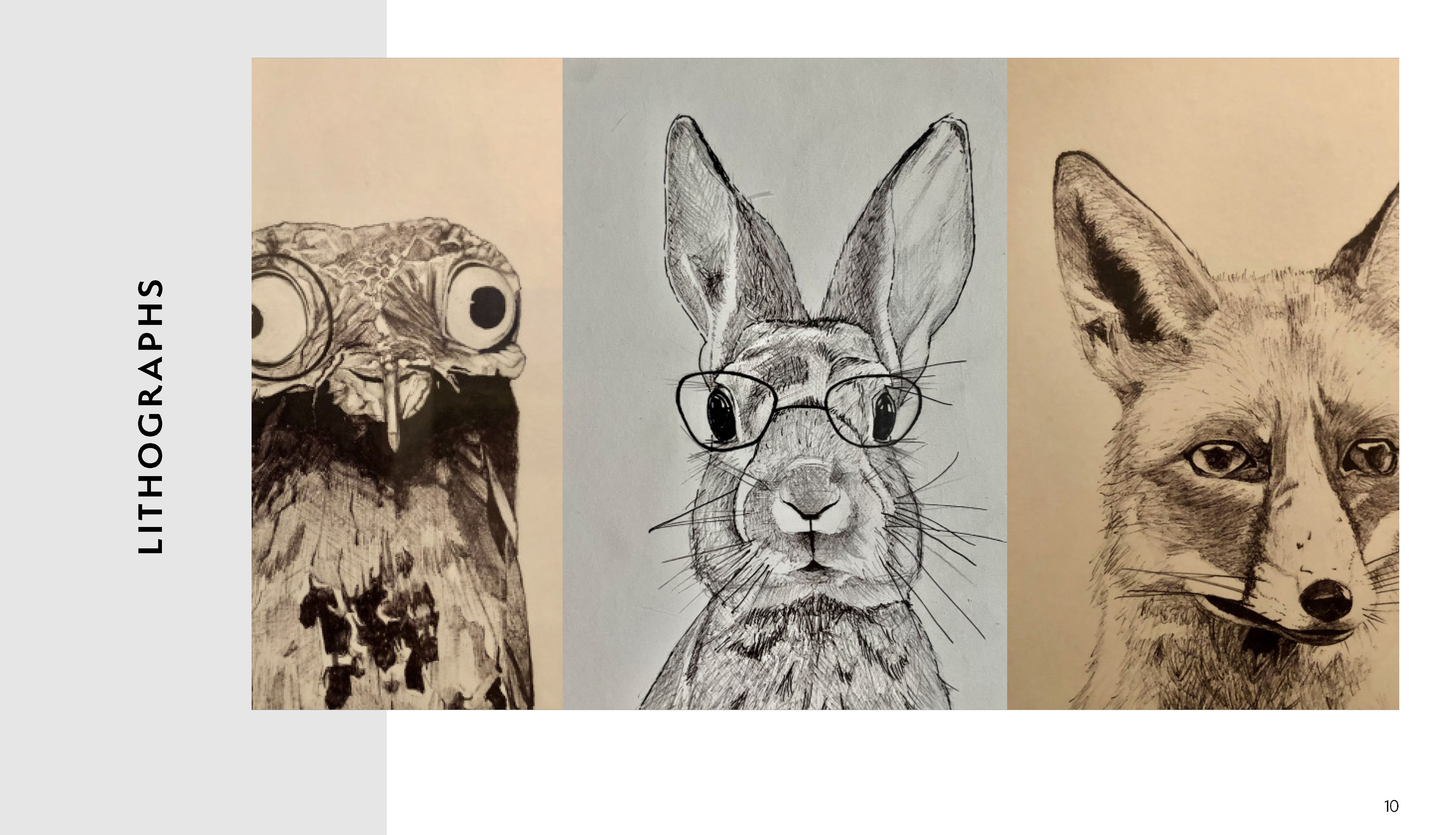 animal lithographs